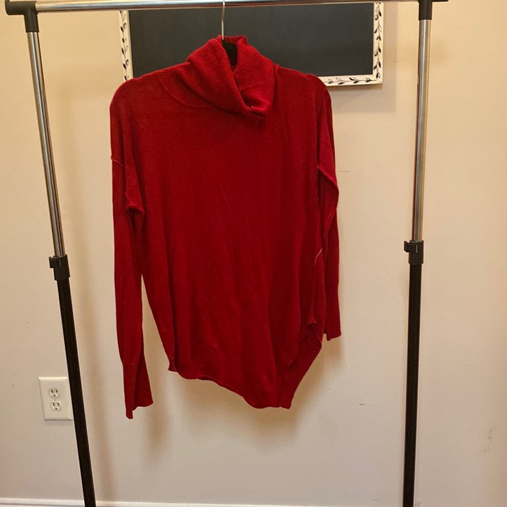 Red turtle neck